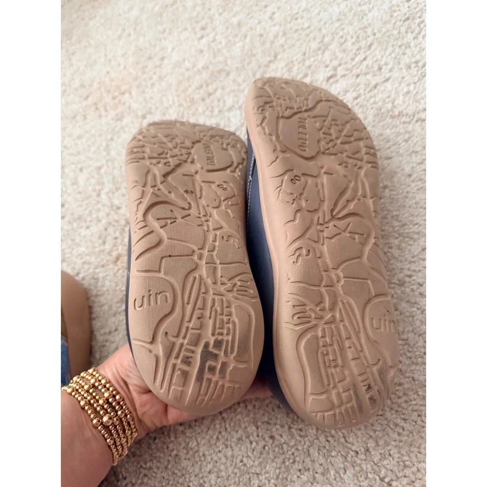 UIN The Little Mermaid Toledo I Women Slip‎ On Shoes Navy Blue Art Nouveau 10.5
